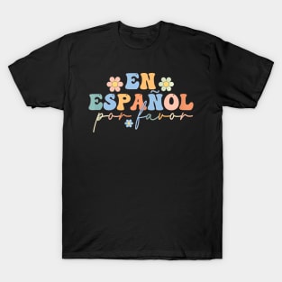 Groovy Maestra Spanish Teacher Bilingual Women T-Shirt